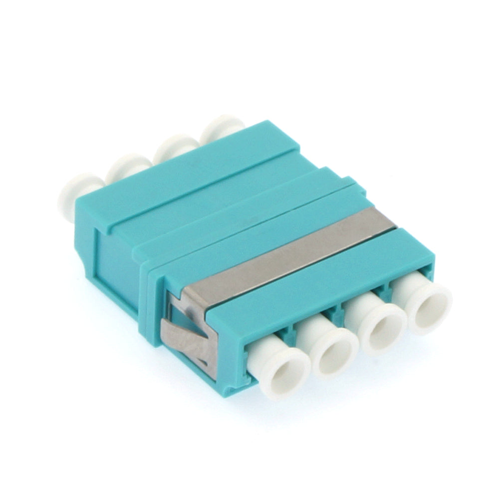 LC/UPC OM3 Multimode Quad Adapter Aqua LC/UPC OM3 Multimode Quad Adapter Aqua